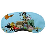 Zoo Animals Peacock Lion Hippo Sleeping Mask Front