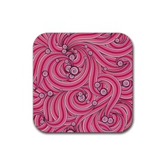 Pattern Doodle Design Drawing Rubber Coaster (square)  by Pakrebo