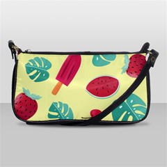 Watermelon Leaves Strawberry Shoulder Clutch Bag by Pakrebo