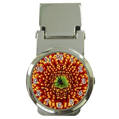 Flower Dahlia Red Petals Color Money Clip Watches by Nexatart