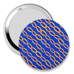 Blue Abstract Links Background 3  Handbag Mirrors