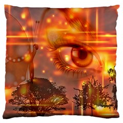 Eye Butterfly Evening Sky Standard Flano Cushion Case (two Sides)