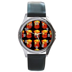 Paper Lantern Chinese Celebration Round Metal Watch by HermanTelo