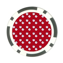 Lazy Bat One Red Pattern Poker Chip Card Guard (10 Pack) by snowwhitegirl