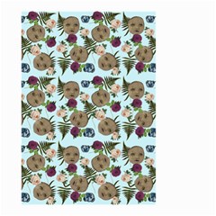 Cracked Doll Pattern Blue Small Garden Flag (two Sides) by snowwhitegirl