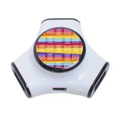 Background Line Rainbow 3-port Usb Hub