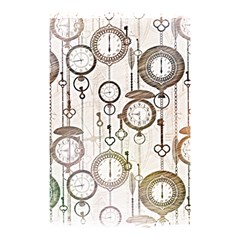 Background Watches Key Time Retro Shower Curtain 48  X 72  (small) 