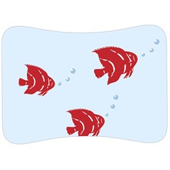 Fish Red Sea Water Swimming Velour Seat Head Rest Cushion by HermanTelo