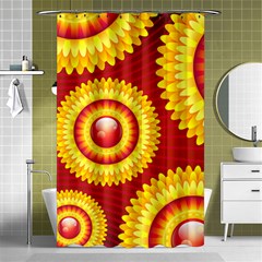 Floral Abstract Background Texture Shower Curtain 48  X 72  (small) 