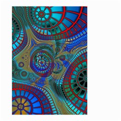 Fractal Abstract Line Wave Small Garden Flag (two Sides)