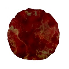 Marble Red Yellow Background Standard 15  Premium Round Cushions