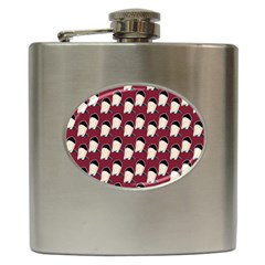 Beanie Boy Pattern Red Hip Flask (6 Oz) by snowwhitegirl