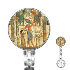 Egyptian Man Sun God Ra Amun Stainless Steel Nurses Watch by Sapixe