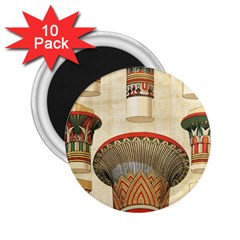 Egyptian Architecture Column 2 25  Magnets (10 Pack)  by Sapixe