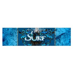 Sport, Surfboard With Water Drops Satin Scarf (oblong) by FantasyWorld7