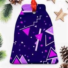 Purple Blue Geometric Pattern Ornament (bell)