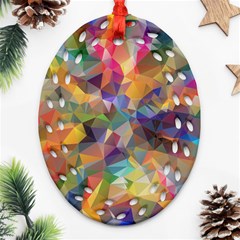 Polygon Wallpaper Oval Filigree Ornament (two Sides)