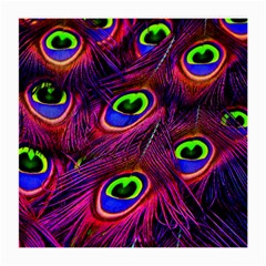 Peacock Feathers Color Plumage Medium Glasses Cloth by HermanTelo