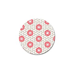 Stamping Pattern Red Golf Ball Marker by HermanTelo