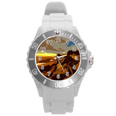 Scotland Monti Mountains Mountain Round Plastic Sport Watch (l) by Sapixe