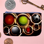 Sport Ball Tennis Golf Football Large Coin Purse Front