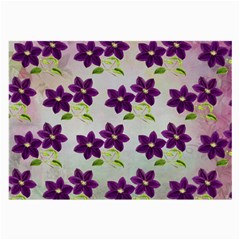 Purple Flower Large Glasses Cloth (2 Sides) by Bajindul