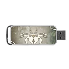 Wonderful Decorative Spider With Hearts Portable Usb Flash (one Side) by FantasyWorld7