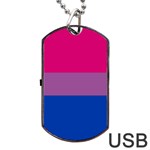 Bisexual Pride Flag Bi LGBTQ Flag Dog Tag USB Flash (Two Sides) Front