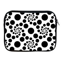 Dot Dots Round Black And White Apple Ipad 2/3/4 Zipper Cases by Nexatart