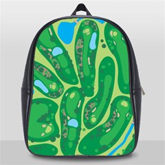 Golf Course Par Golf Course Green Copy School Bag (large) by Nexatart