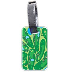 Golf Course Par Golf Course Green Copy Luggage Tag (two Sides) by Nexatart