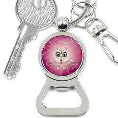 Cute Little Owl With Hearts Bottle Opener Key Chain by FantasyWorld7