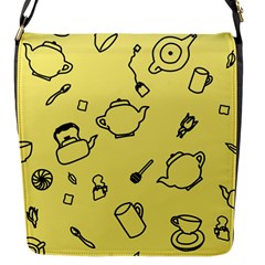 Tea Seamless Pattern Teatime Flap Closure Messenger Bag (s) by Nexatart