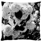 Black and White Snowballs Large Cushion Case (Two Sides) Back