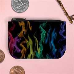 Smoke Rainbow Colors Colorful Fire Mini Coin Purse by Pakrebo