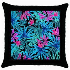 Leaves  Throw Pillow Case (black) by Sobalvarro