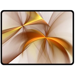 Abstract Gold White Background Fleece Blanket (large)  by Pakrebo