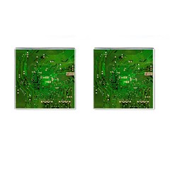 Background Green Board Business Cufflinks (square) by Pakrebo