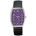 Daisy Purple Barrel Style Metal Watch Front