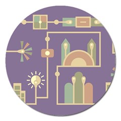 Background Infographic Travel Magnet 5  (round) by Pakrebo