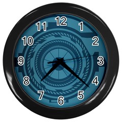 Technology Background Binary Wall Clock (black) by Pakrebo