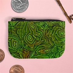 Background Abstract Green Seamless Mini Coin Purse by Pakrebo