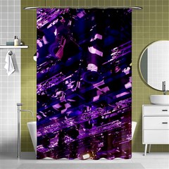 Light Violet Purple Technology Shower Curtain 48  X 72  (small)  by Pakrebo