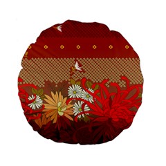 Abstract Flower Standard 15  Premium Flano Round Cushions