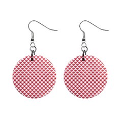 Red Diamond Mini Button Earrings by HermanTelo