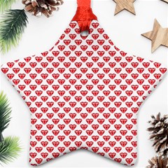 Red Diamond Star Ornament (two Sides)