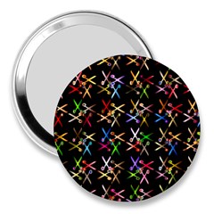 Scissors Pattern Colorful Prismatic 3  Handbag Mirrors