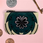 Green And White Pattern Mini Coin Purse Front