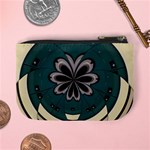 Green And White Pattern Mini Coin Purse Back