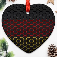 Germany Flag Hexagon Ornament (heart) by HermanTelo